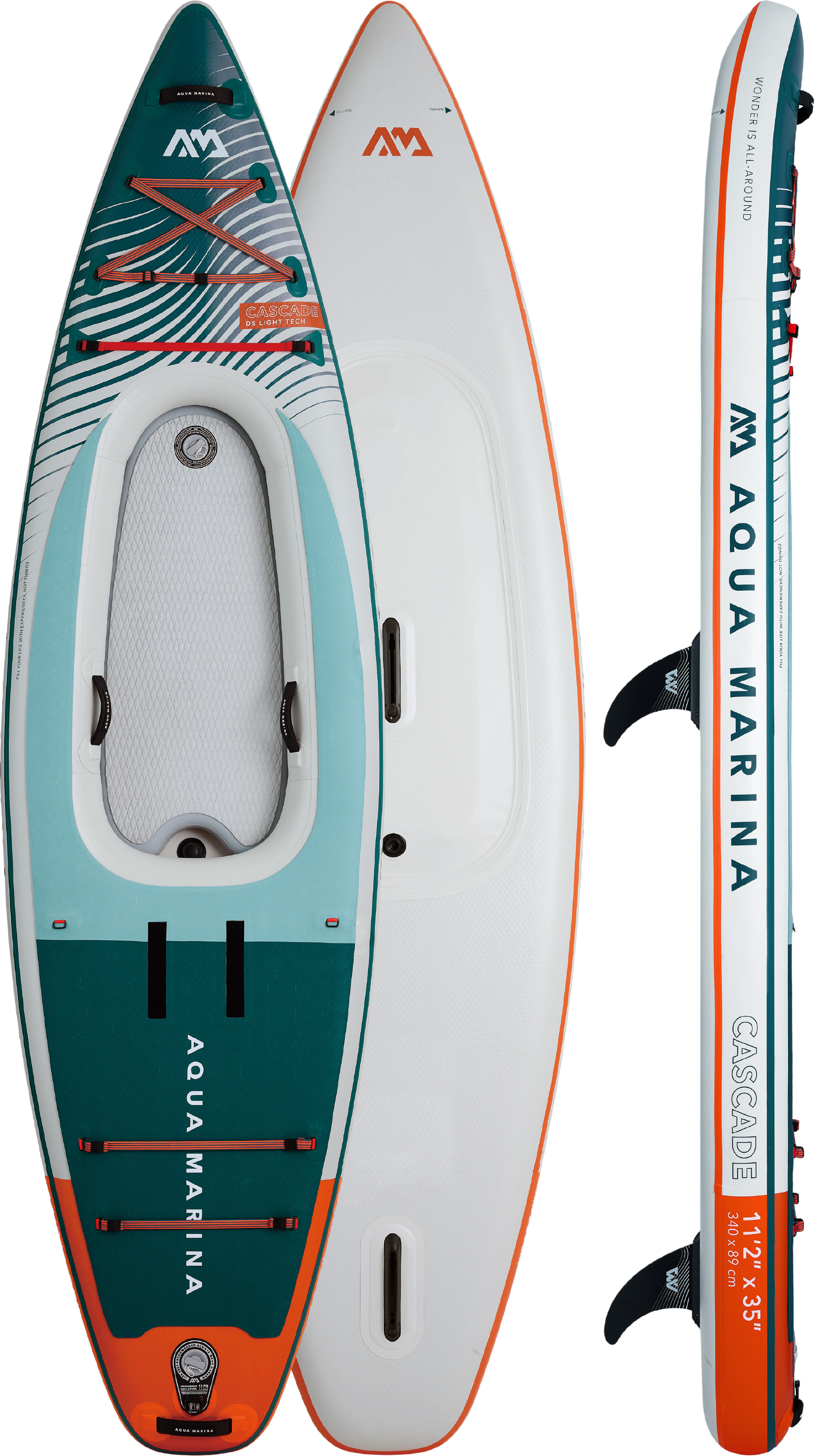 Aqua Marina BT-24CAP Cascade 11'2" Inflatable Stand Up Paddle-Kayak Hybrid Board