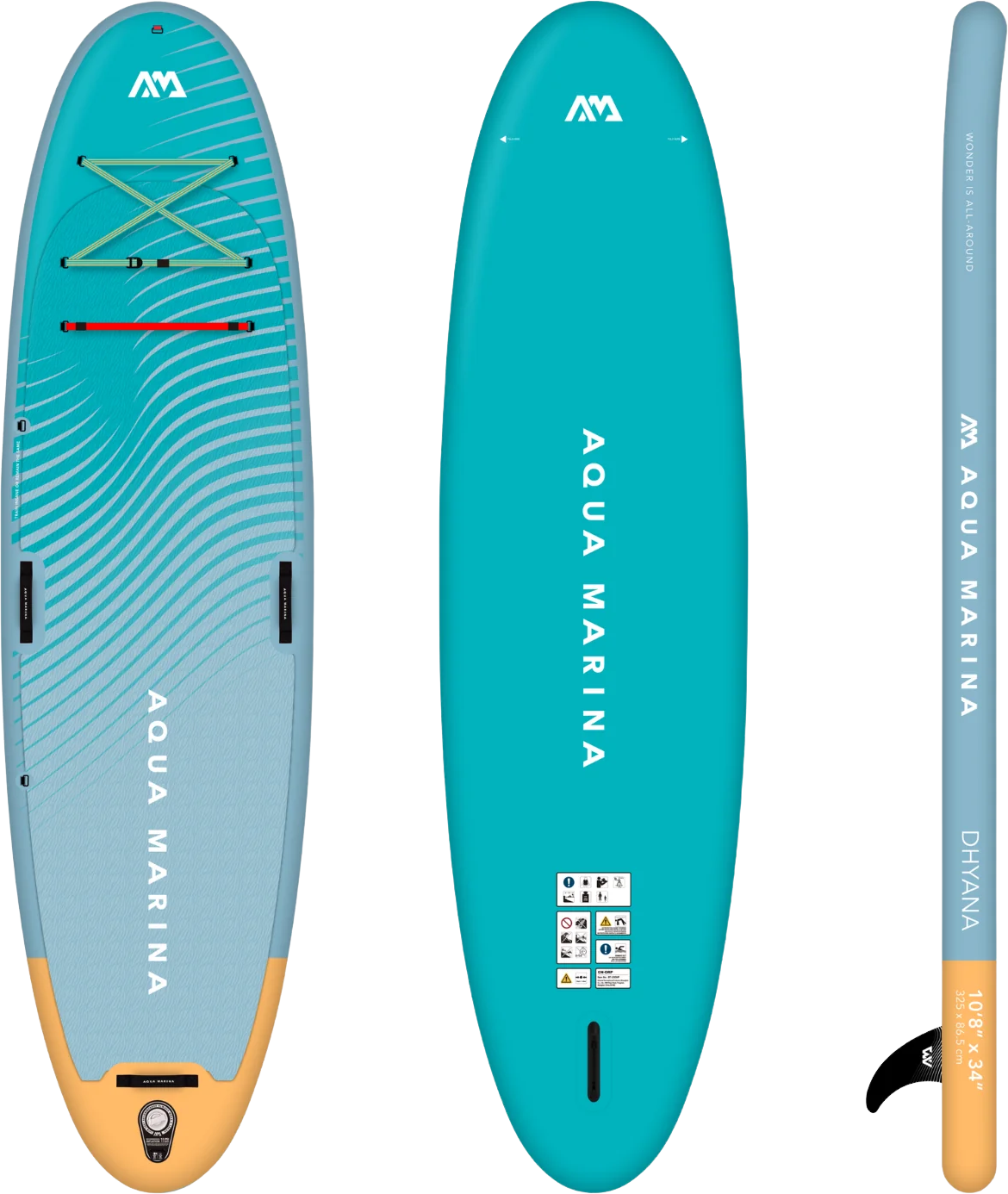 Aqua Marina BT-23DHP Dhyana 10'8" Inflatable Stand Up Paddle Board Fitness Series