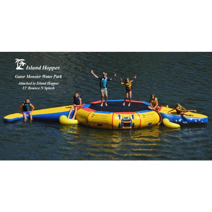 Island Hopper 13′ Gator Monster Water Bouncer Water Park  GWPARK13